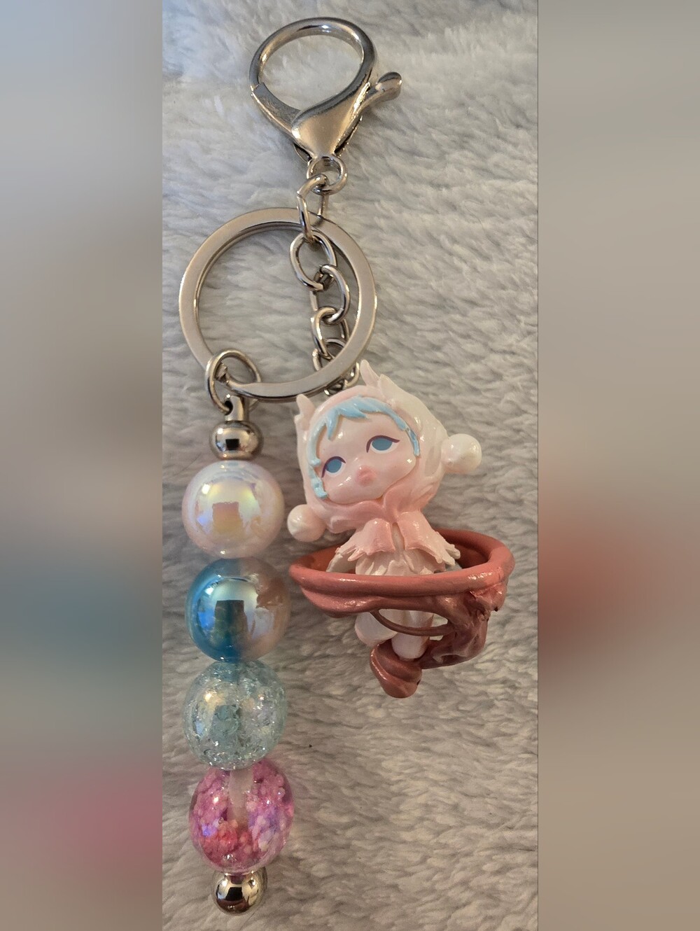 Pink & Blue Keychain/Bag Charm - Skullpanda (Inspired)